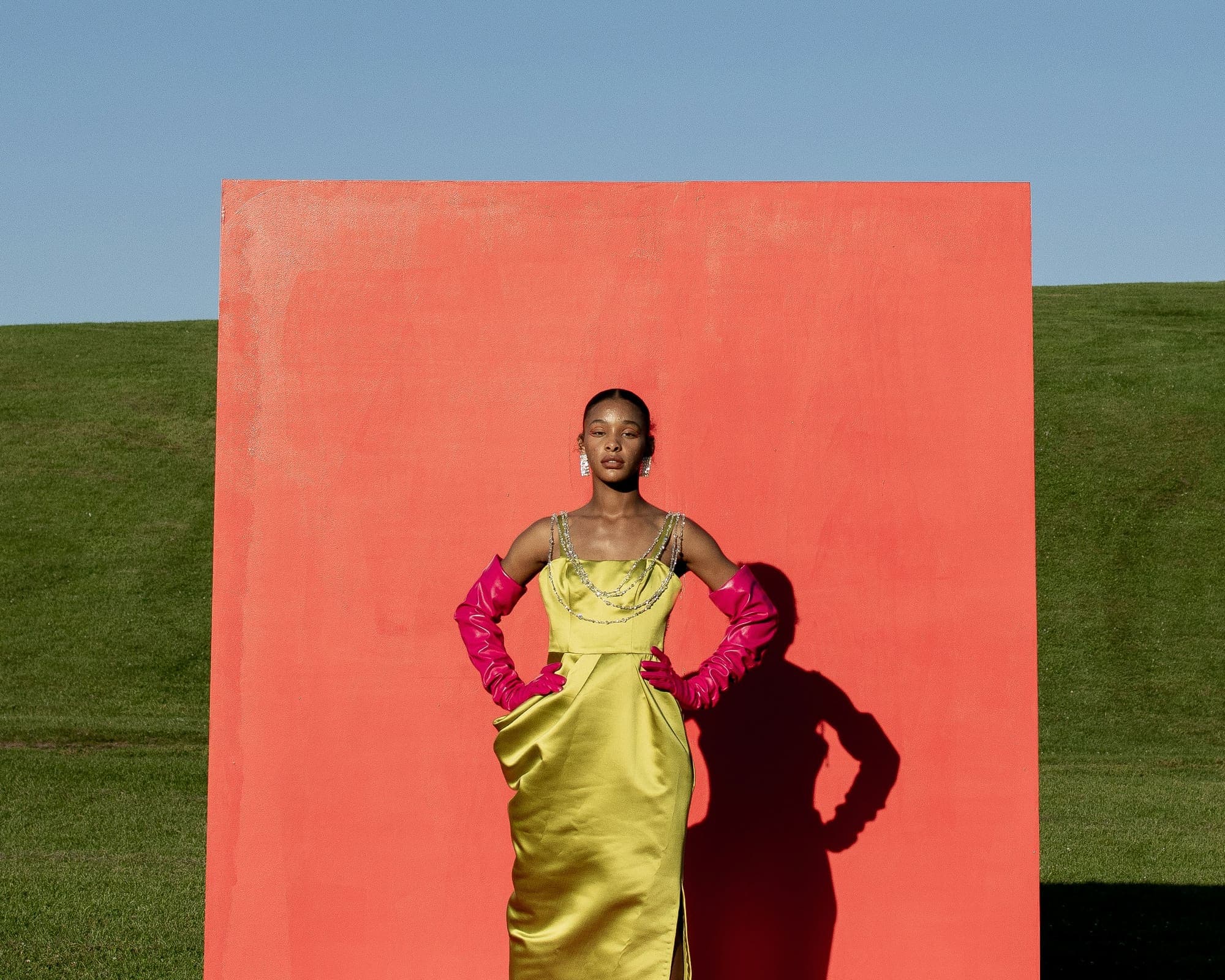 Model wearing a curated Mastribe design